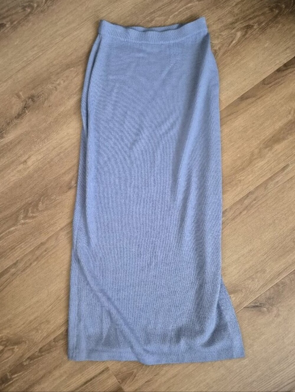 St. John Pale Blue Knit Maxi Skirt 2